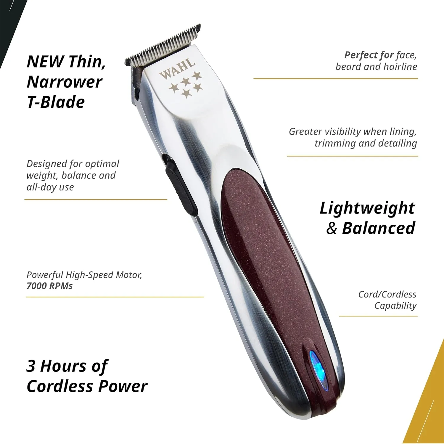 Wahl Professional Align Trimmer, High-Performance Cordless Trimmer with 180-Minute Run Time, Lithium Ion 4