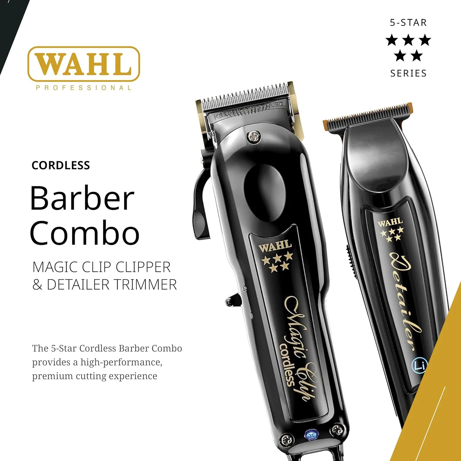 Wahl Professional Cordless Barber Combo, Magic Clip & Detailer Li, Lithium-Ion Battery, 100-Minute Run Time 2