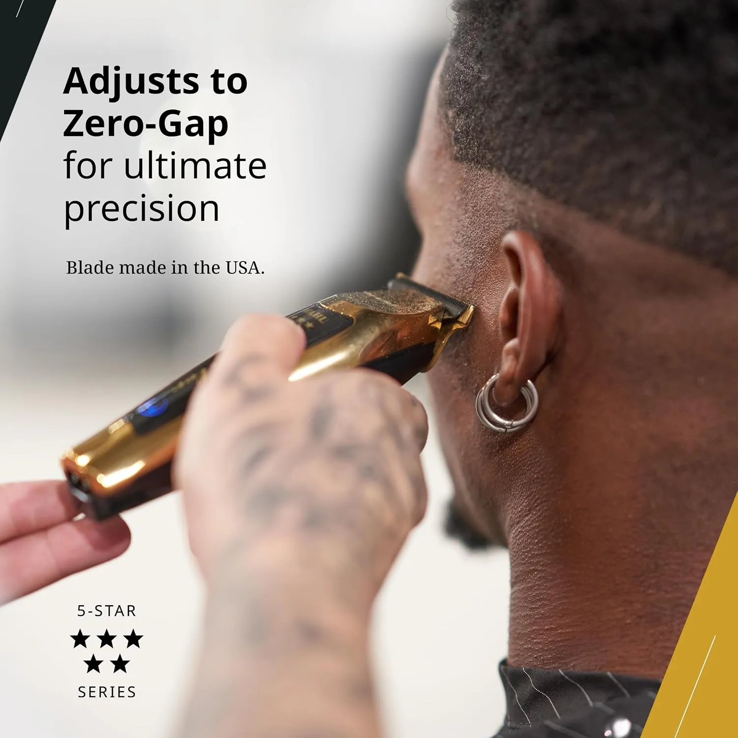 Wahl Professional Gold T-Wide Blade, Adjustable Zero-Overlap, DLC & Titanium Coated, Fits Cordless Detailer Li, Professional Barbers & Stylists, Men's Facial Hair Trimmer & Clipper Blades 3