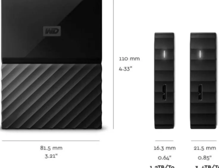Western Digital 4TB BLACK My Passport Portable External Hard Drive, USB 3.0 | WDBYFT0040BKK-WESN 3