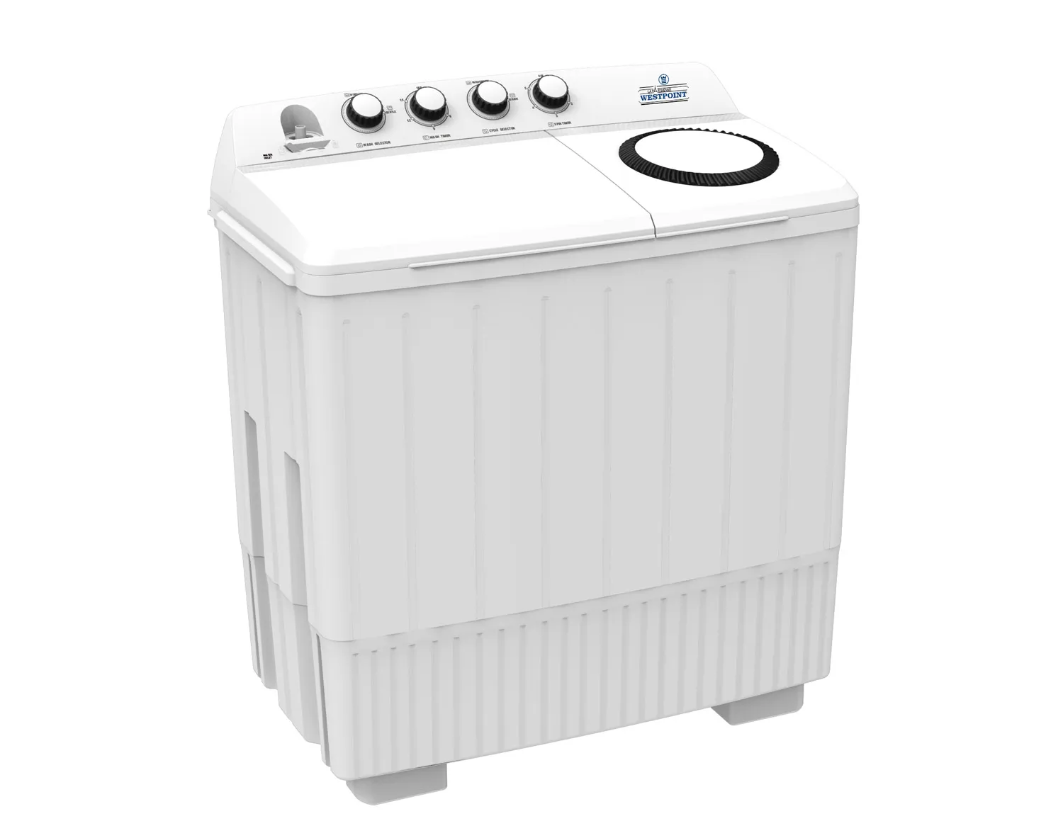 Westpoint 20Kg Twin Tub Semi-Automatic Washing Machine With Air Dry, Spin Efficiency & Rust Proof Plastic Body WTX-2020 White