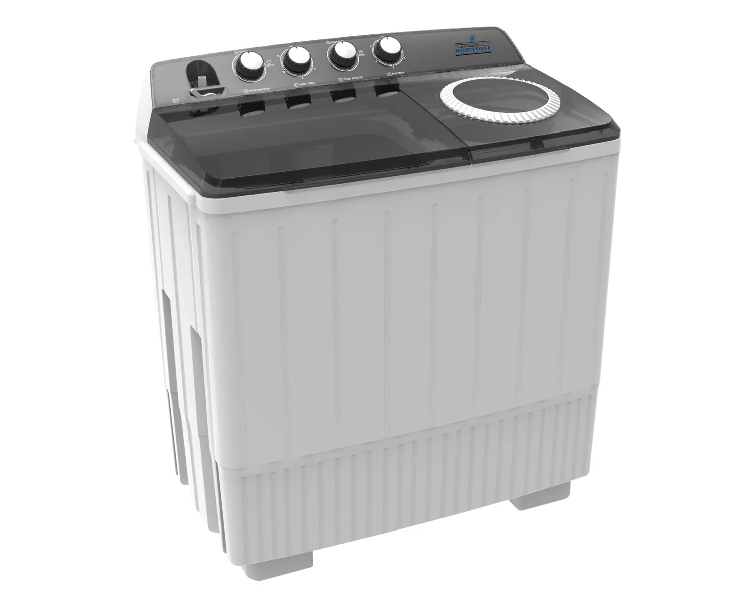 Westpoint 20Kg Twin Tub Semi-Automatic Washing Machine With Air Dry, Spin Efficiency & Rust Proof Plastic Body WTX-2020 White