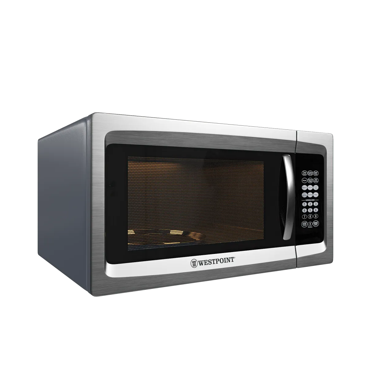 Westpoint 42L Microwave Oven With 5 Microwave Power Levels, 35 Min Timer, Defrost Function & Cooking End Signal WMS-4216EGS Black/Silver 2