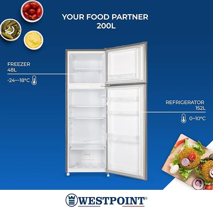 Westpoint Refrigerator Double Door 240l WRN-2423EI 2