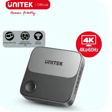 Wireless Screen Sharing Adapter Up to 25M, Black, UNITEK Gift Box V1162B01