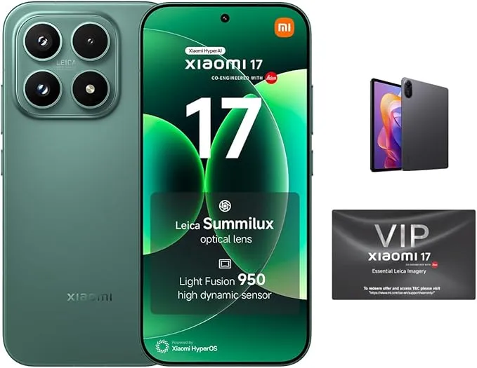 Xiaomi 17 12GB RAM 512GB Storage 5G Dual SIM Smartphone – Flagship AMOLED Display, Leica Camera System, Snapdragon Processor, Fast Charging