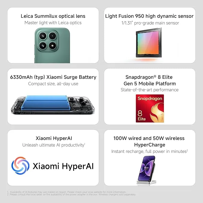 Xiaomi 17 12GB RAM 512GB Storage 5G Dual SIM Smartphone – Flagship AMOLED Display, Leica Camera System, Snapdragon Processor, Fast Charging